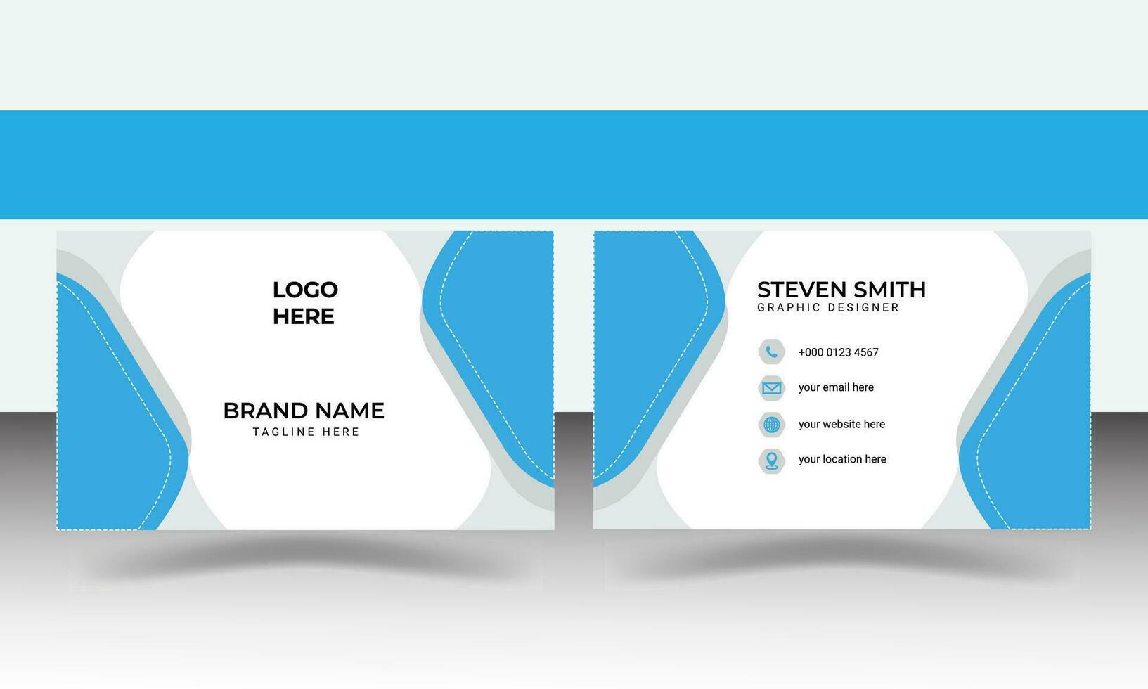creative modern vector business card design for business and personal use