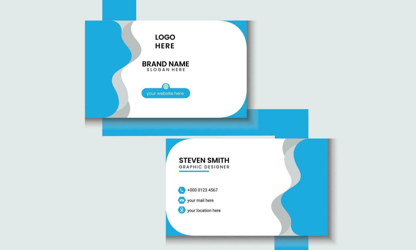 free modern vector professional business card design template