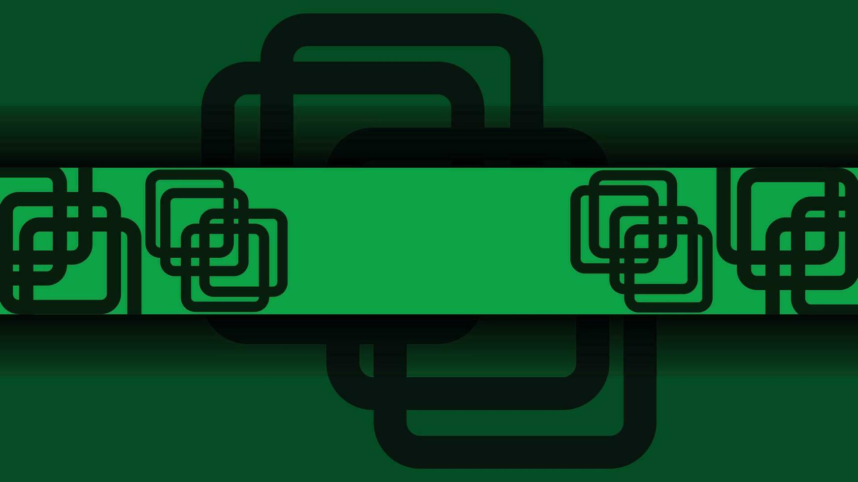 Abstract Green and Black Colors Channel Banner Template vector