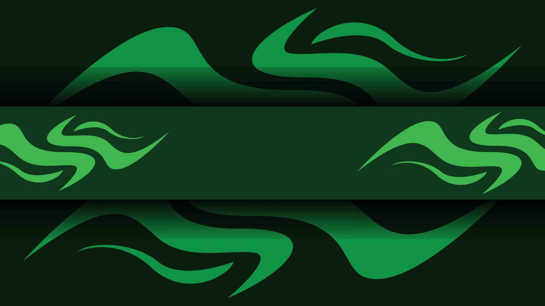 Abstract Green and Black Colors Channel Banner Template vector
