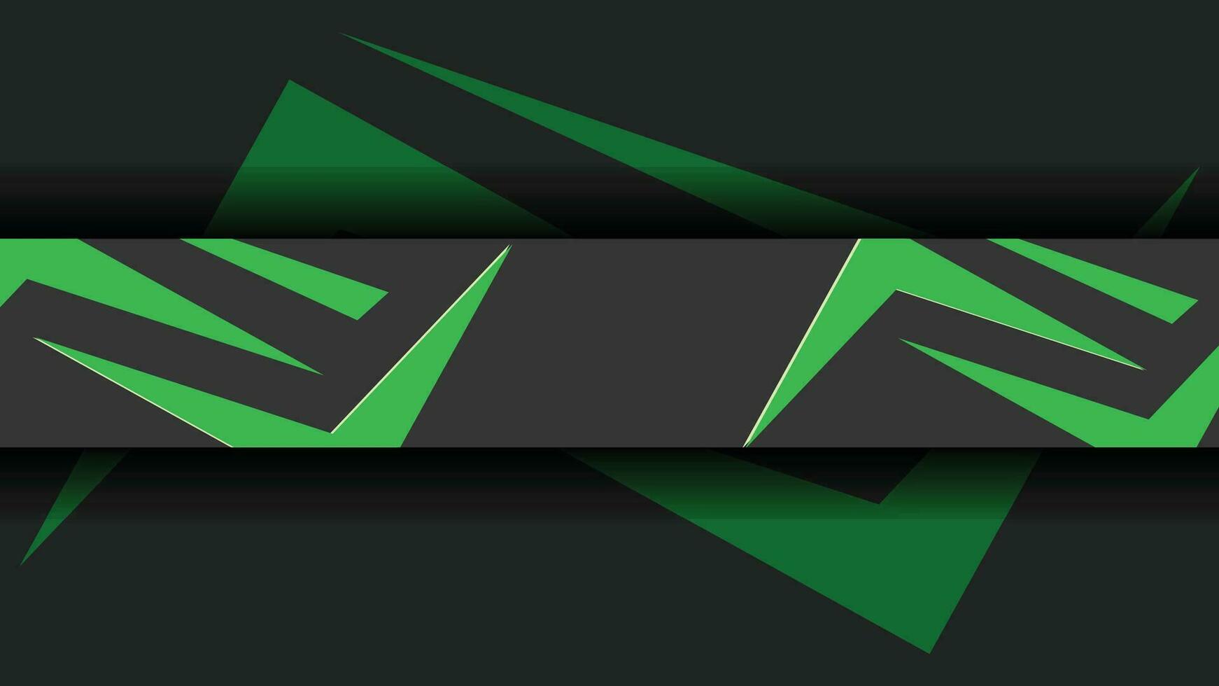 Abstract Green and Black Colors Channel Banner Template vector