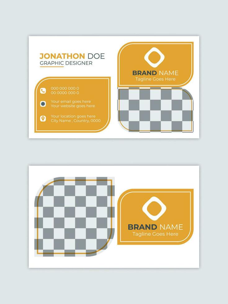 Corporate and Modern Creative and Clean Business Card Design Template vector