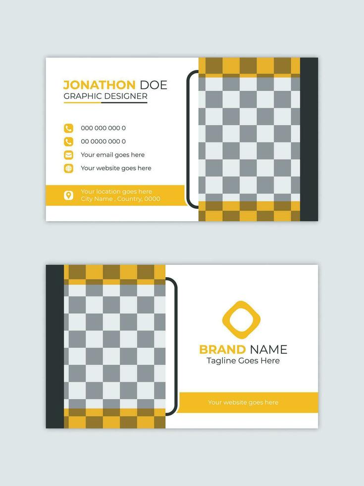 Corporate and Modern Creative and Clean Business Card Design Template vector