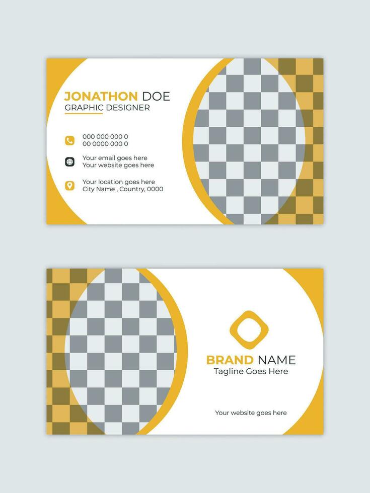 Corporate and Modern Creative and Clean Business Card Design Template vector