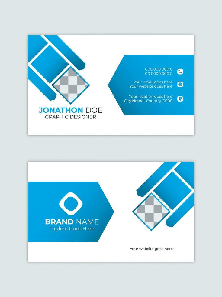 Corporate and Modern Creative and Clean Business Card Design Template vector