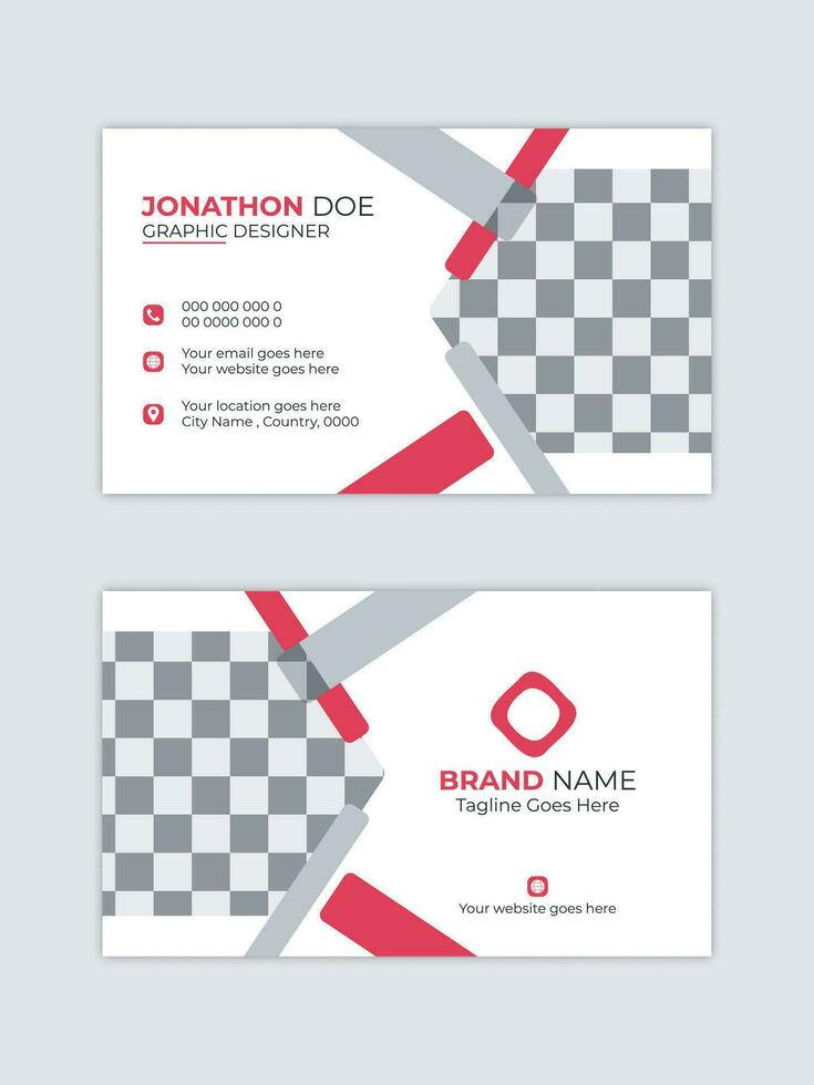 Corporate and Modern Creative and Clean Business Card Design Template vector