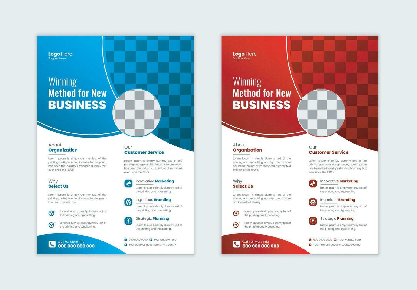 Corporate business flyer template design, business marketing flyer. grow your business digital marketing new flyer. vector