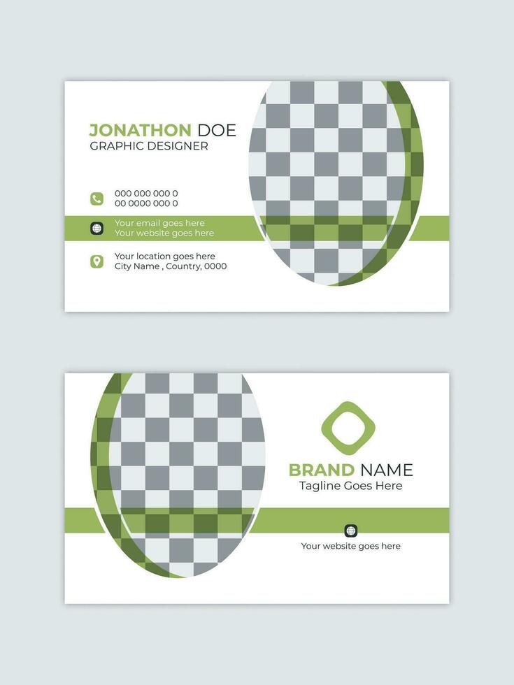 Corporate and Modern Creative and Clean Business Card Design Template vector