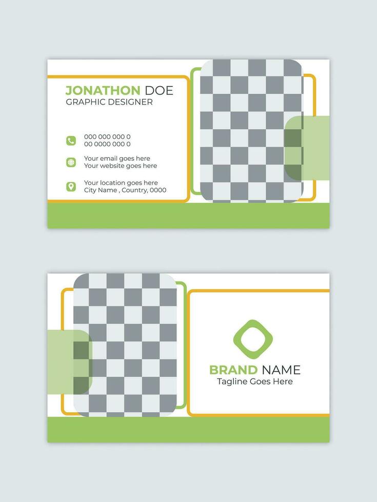 Corporate and Modern Creative and Clean Business Card Design Template vector