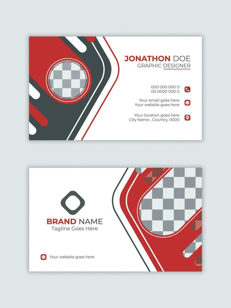 Corporate and Modern Creative and Clean Business Card Design Template vector