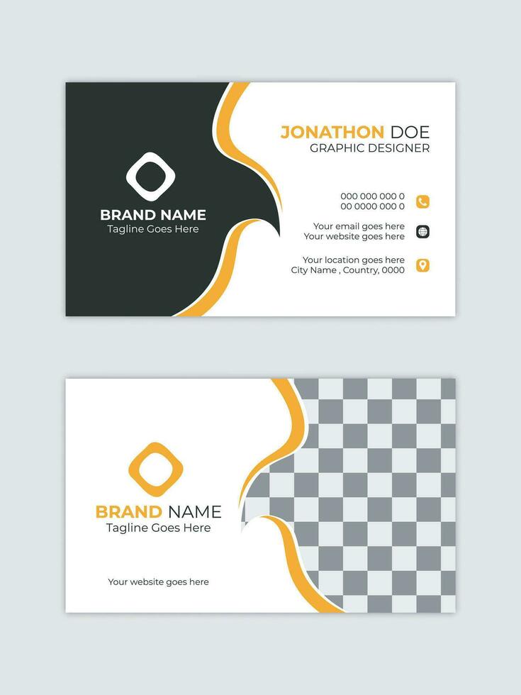 Corporate and Modern Creative and Clean Business Card Design Template vector