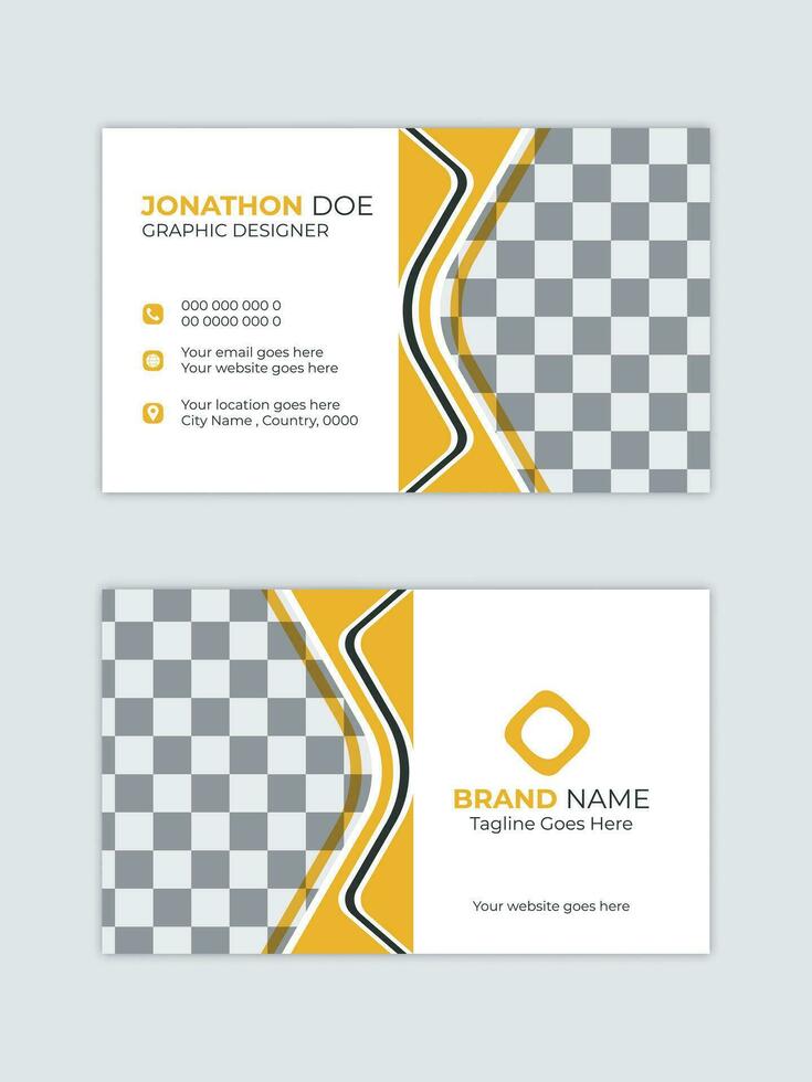 Corporate and Modern Creative and Clean Business Card Design Template vector