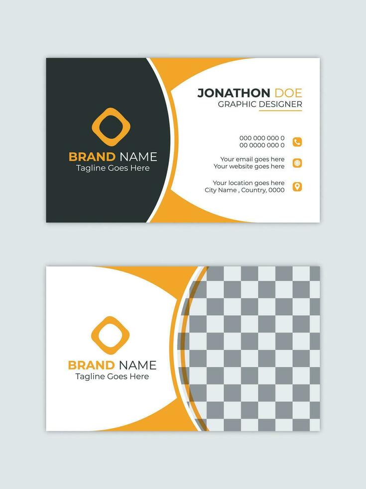 Corporate and Modern Creative and Clean Business Card Design Template vector
