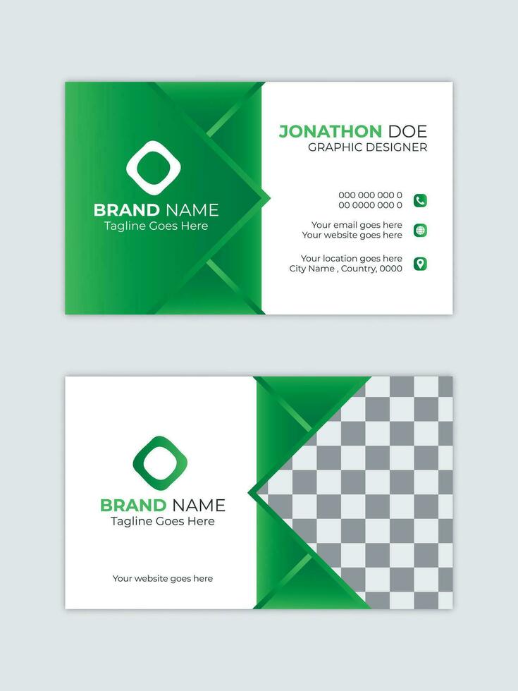 Corporate and Modern Creative and Clean Business Card Design Template vector