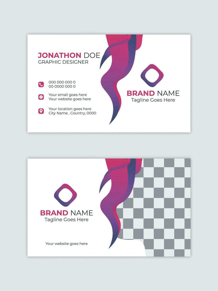 Corporate and Modern Creative and Clean Business Card Design Template vector