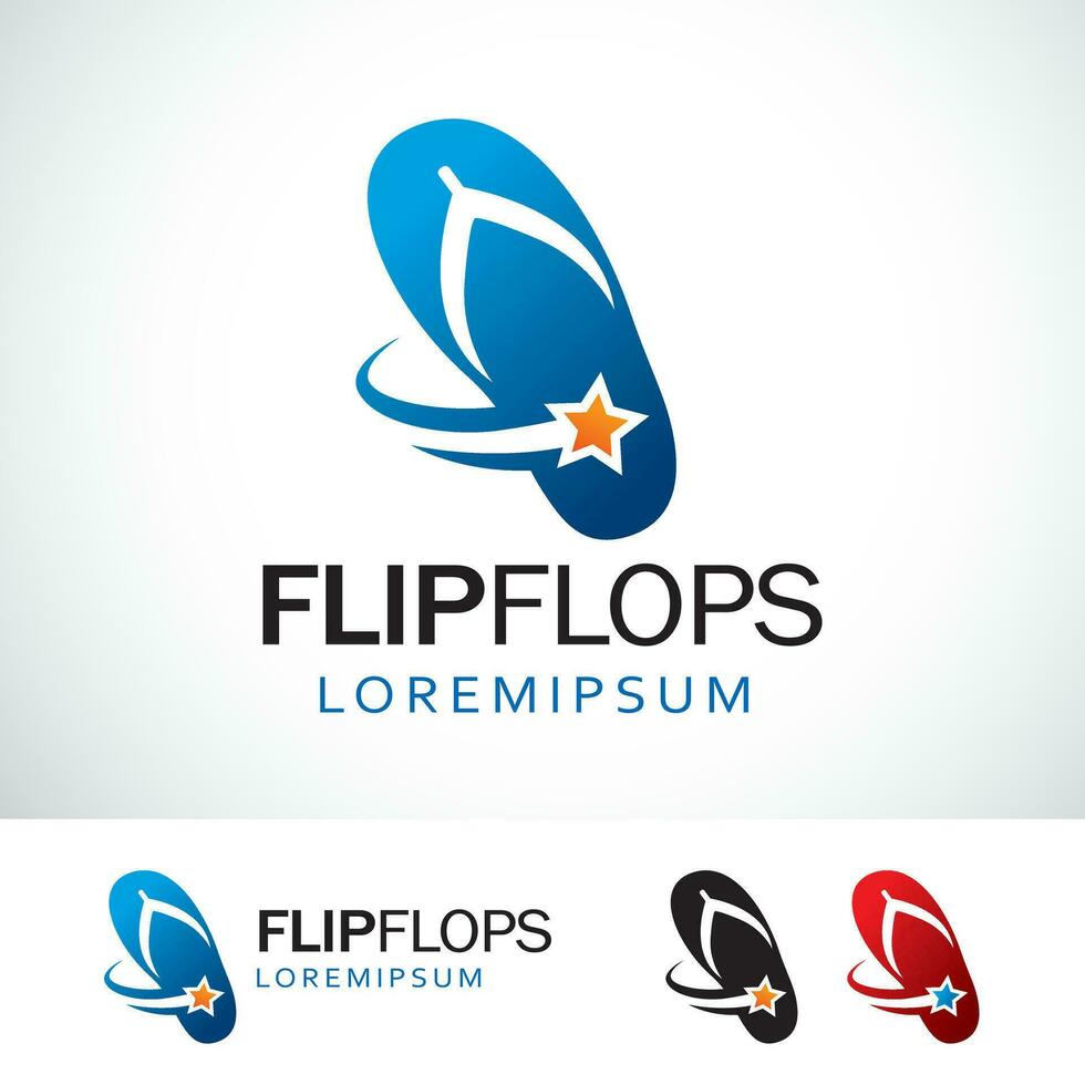 Flip Flops Vector Logo Design Template 35689541 Vector Art at Vecteezy