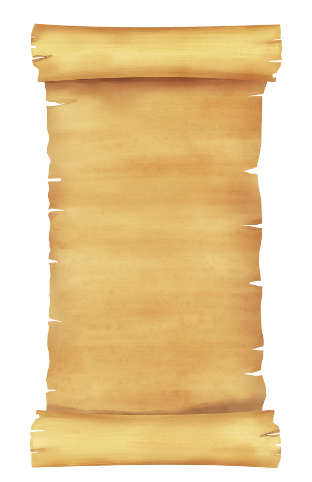 vertical old paper scroll png