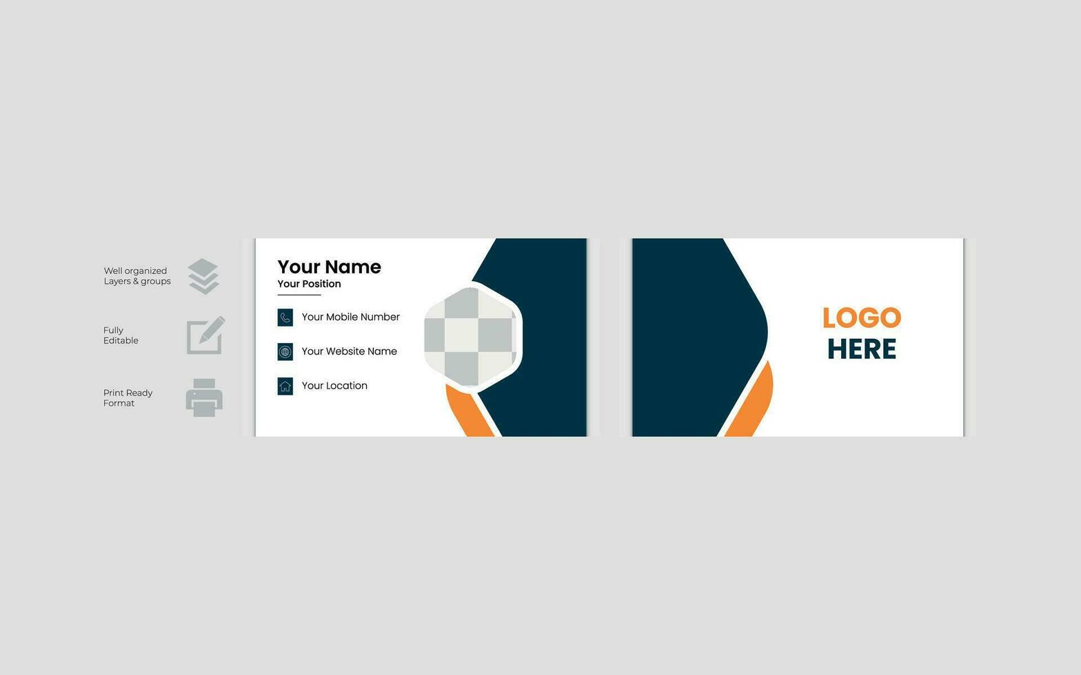 Modern Creative Vector Business Card Design Template