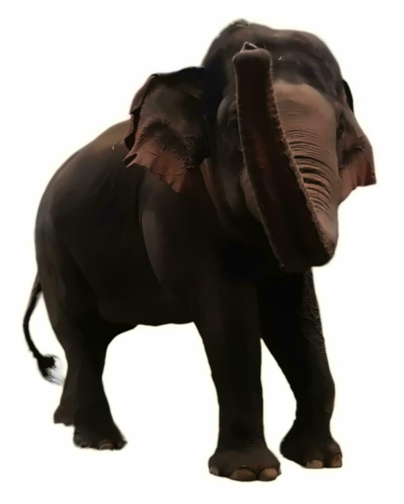 elephant on white background photo