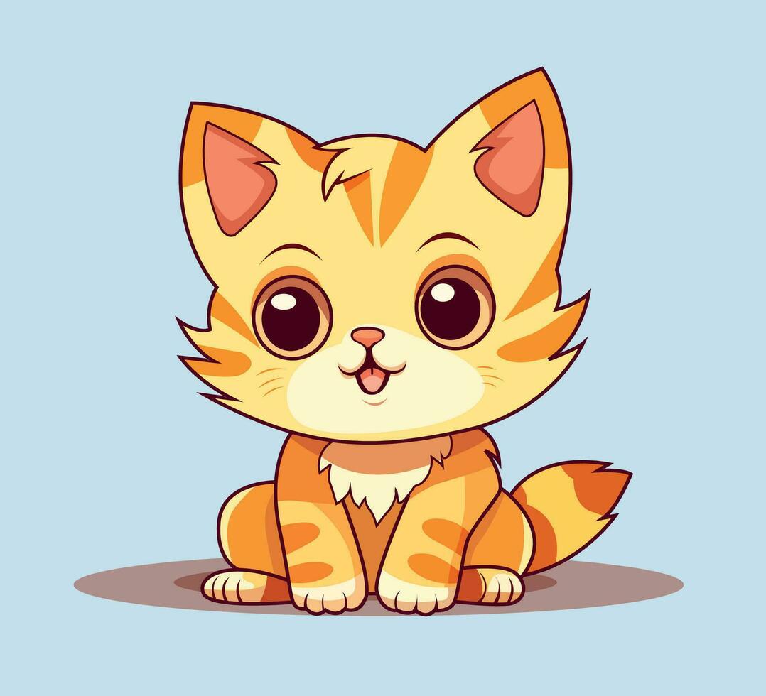 cute cat mascot vector illustration