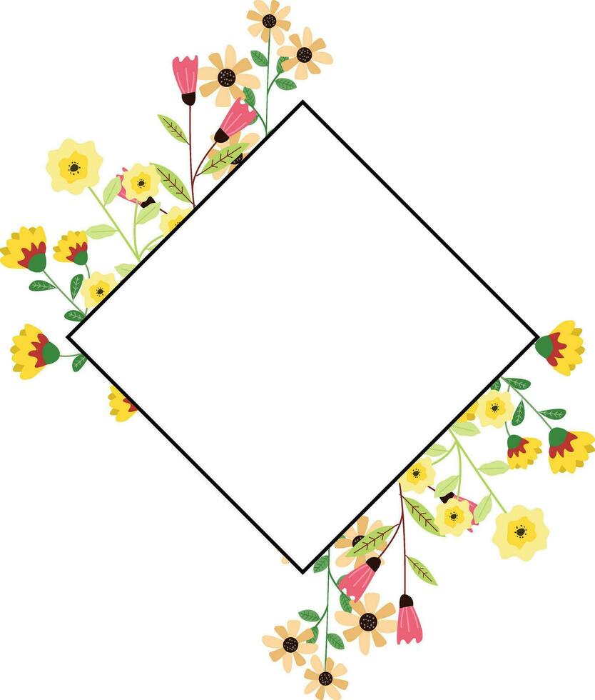 wild flower frames, for decorating invitations, greeting cards, other designs vector