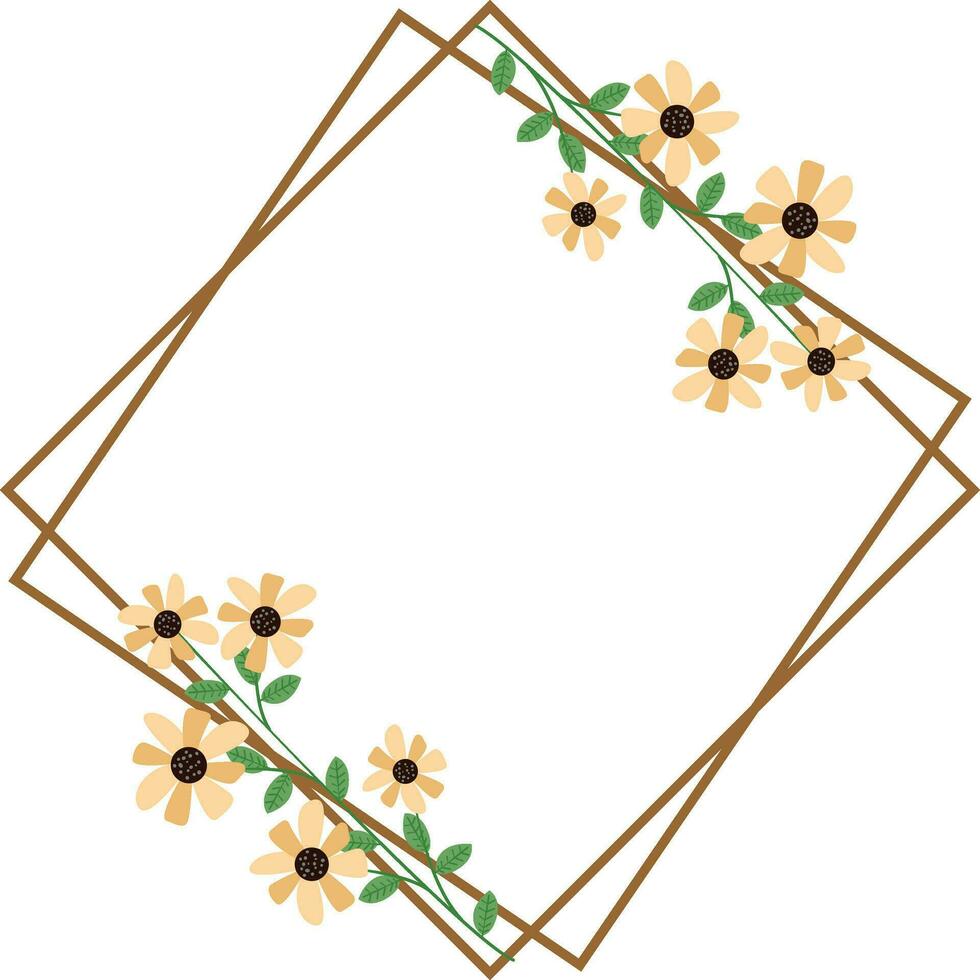 wild flower frames, for decorating invitations, greeting cards, other designs vector