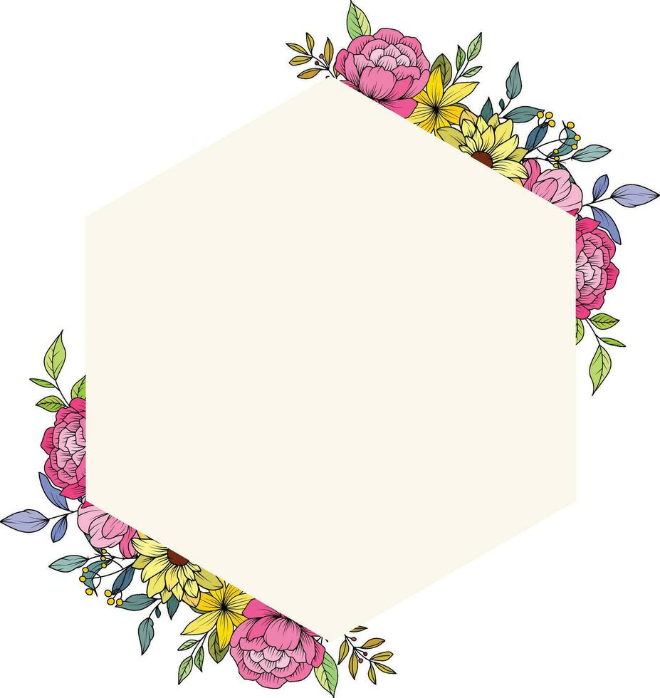 flor marco guirnalda. conjunto de floral marcos floral botánico flores para gráfico diseñador decoración, producto diseño, y tarjetas vector