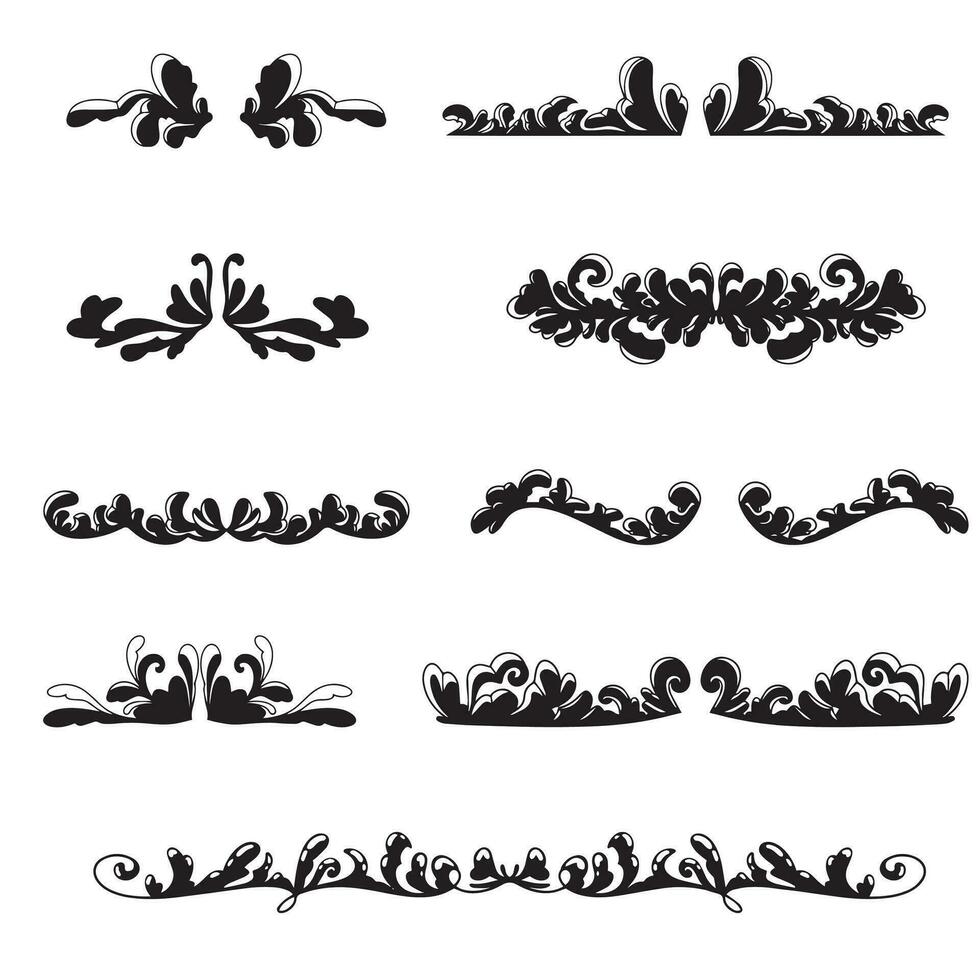 set of decorative borders. vintage design vector