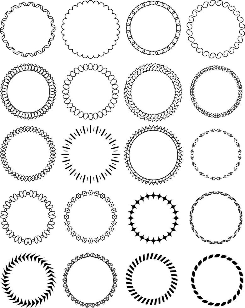 Circle Frame Element vector