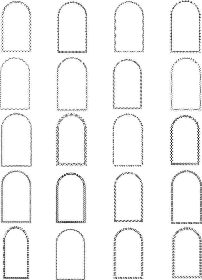 Arch Frame Elements Set vector