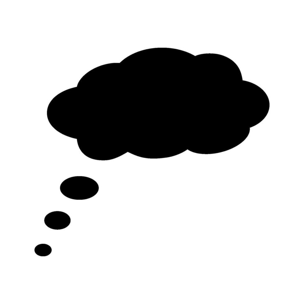 pensamiento nube icono vector