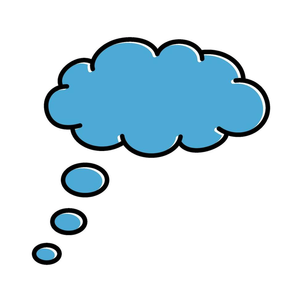 thought cloud icon vector