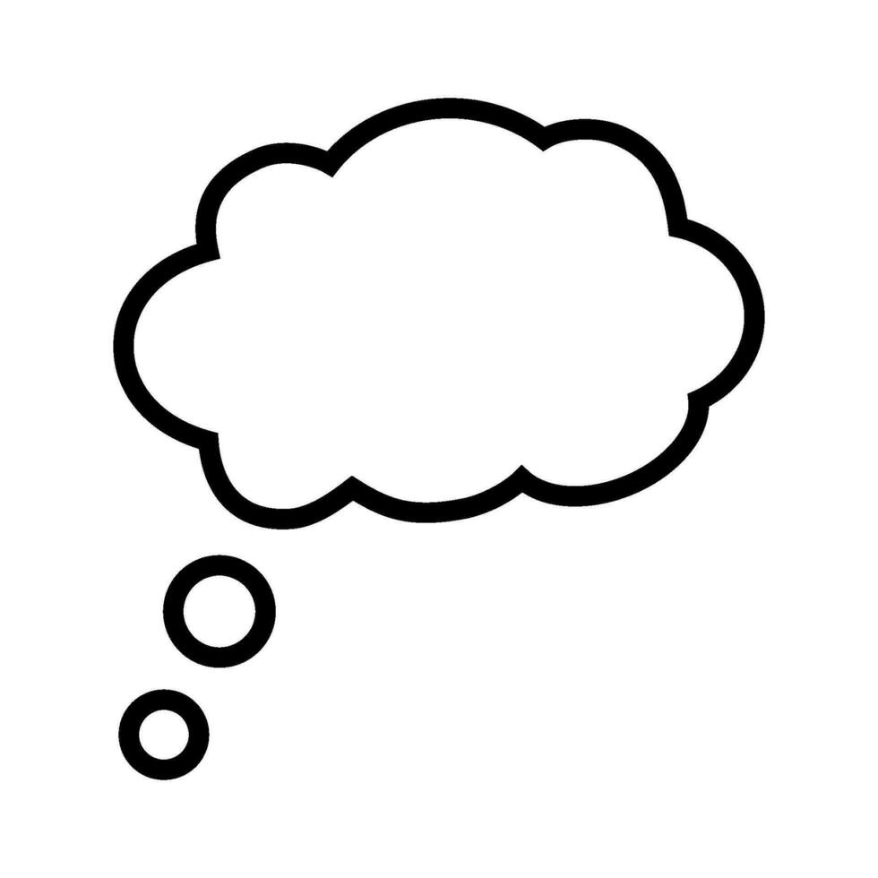 pensamiento nube icono vector