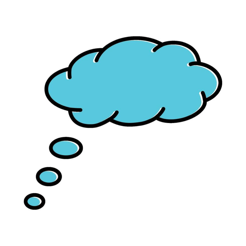 pensamiento nube icono vector