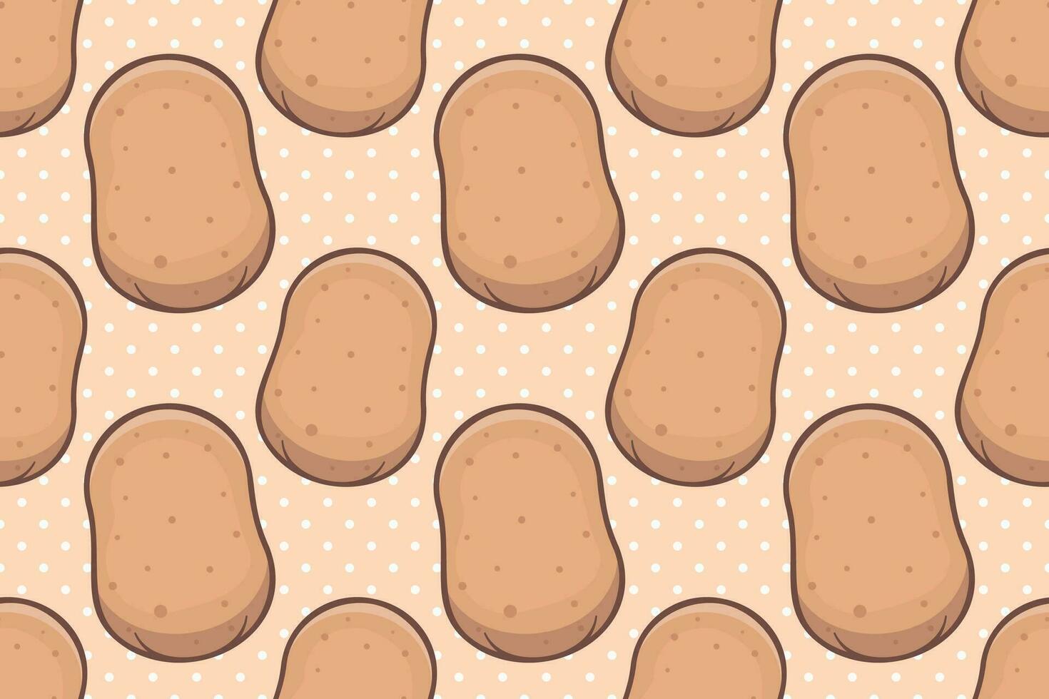 potato vegetable seamless pattern vector illustration