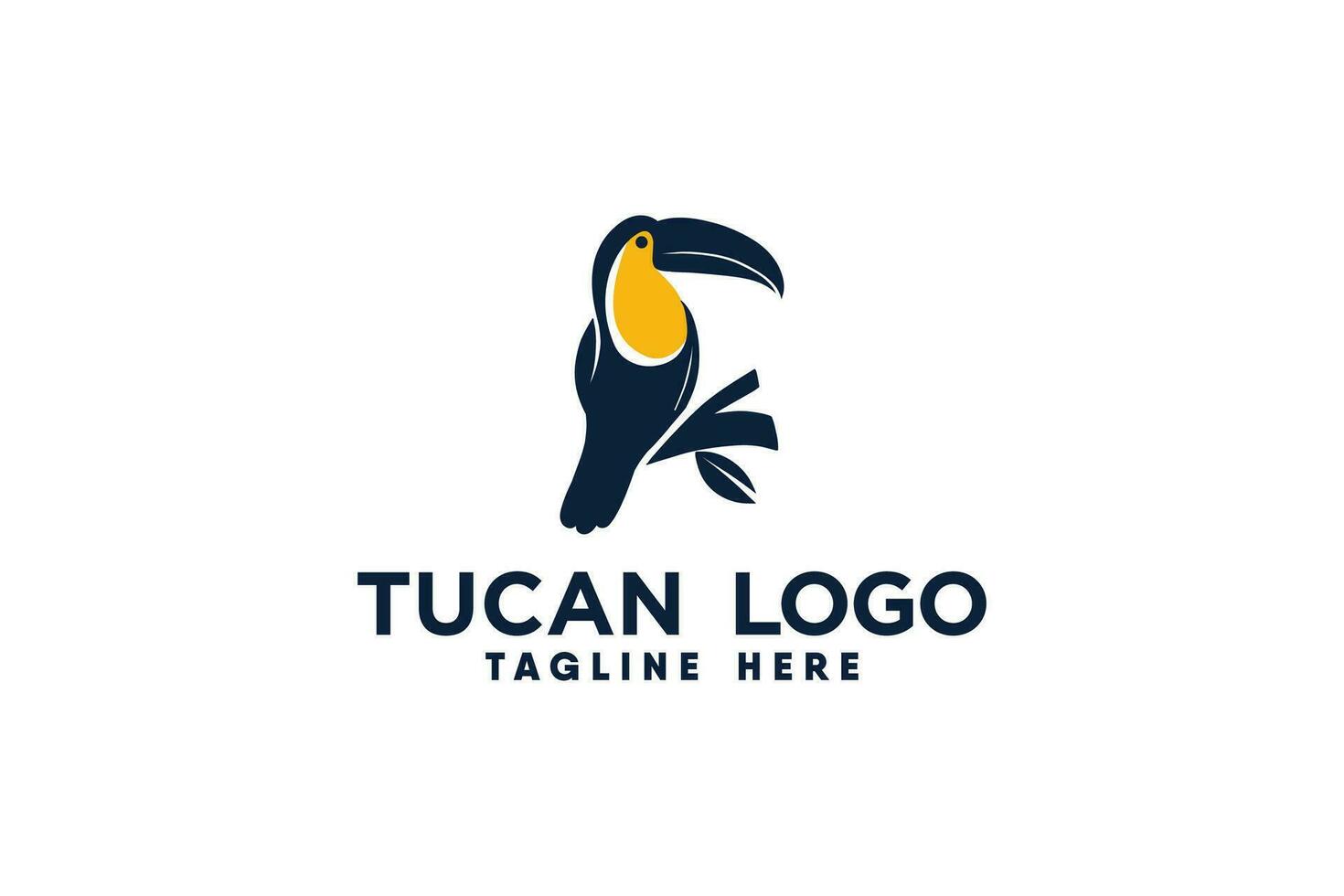 tucan logo vector con moderno y limpiar silueta estilo