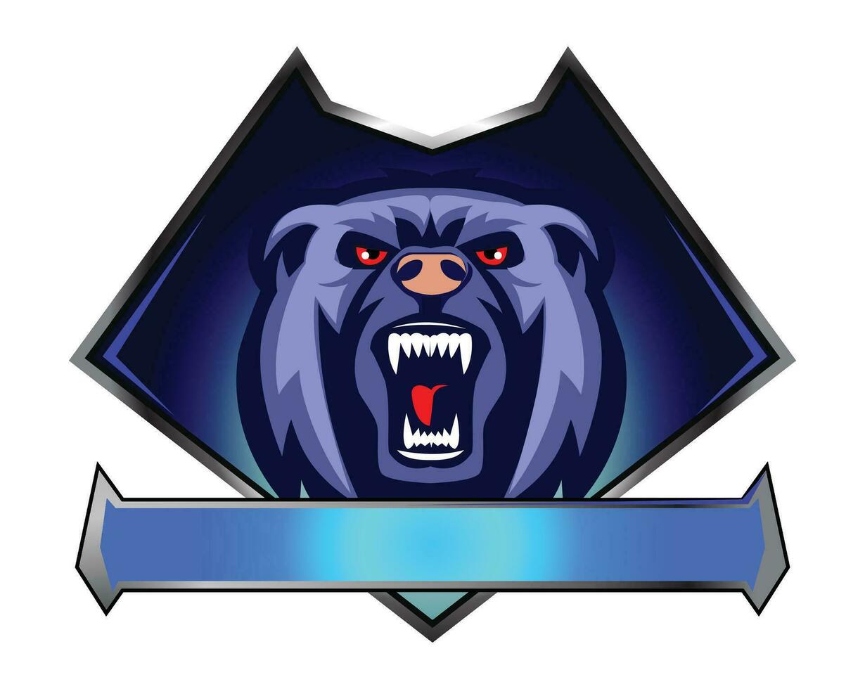 bear logo and illustration design vector
