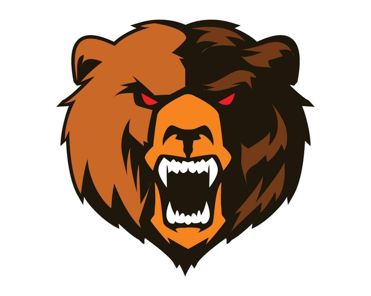 bear logo and illustration design vector