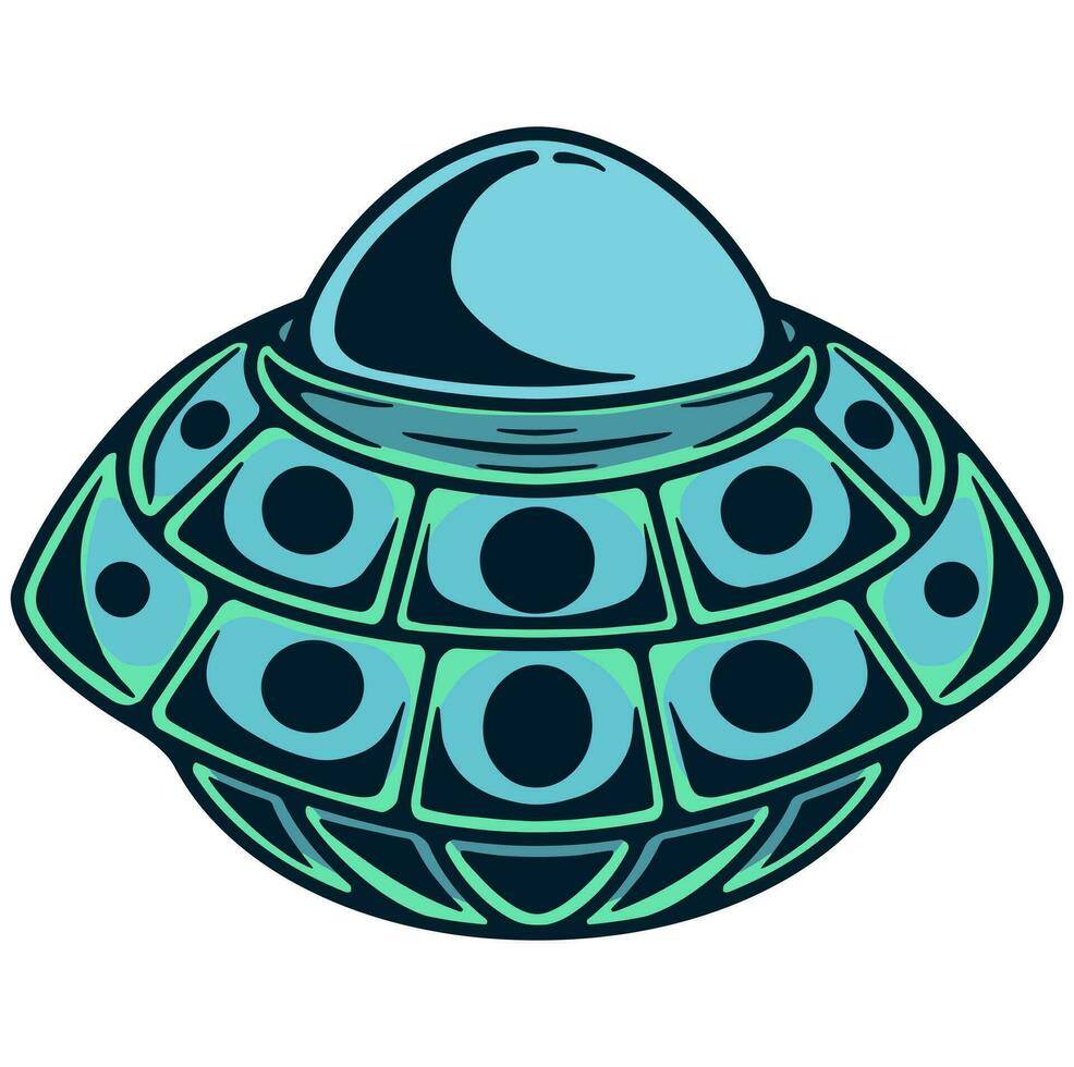 Ufo alien illustration vector