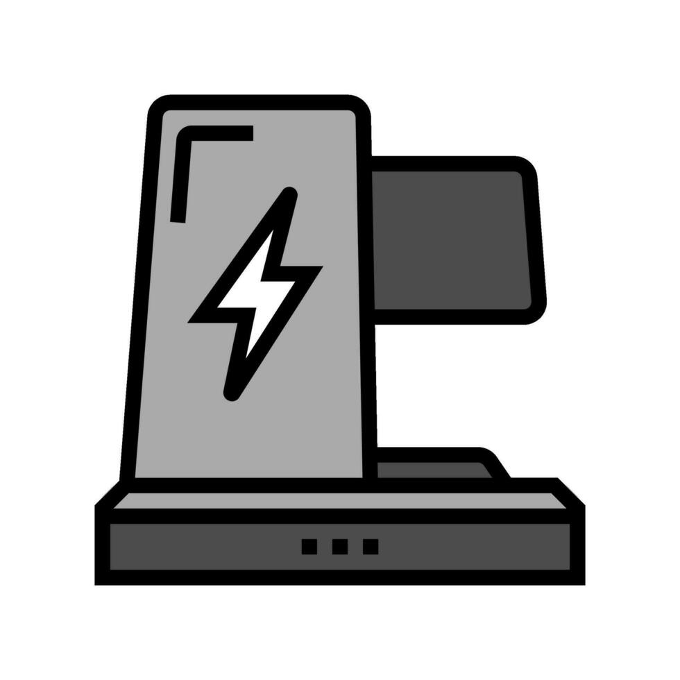 wireless charging color icon vector illustration