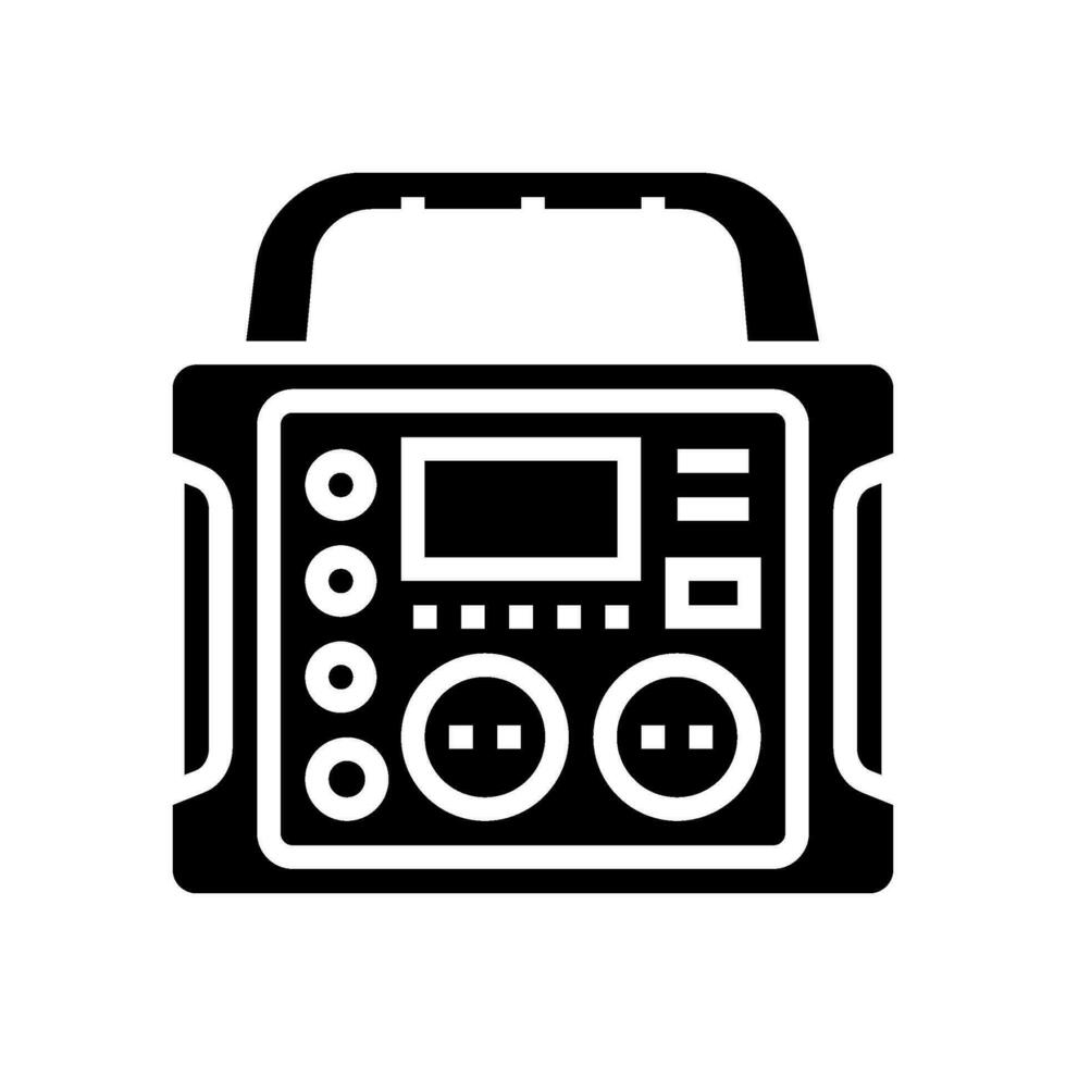 portable power glyph icon vector illustration