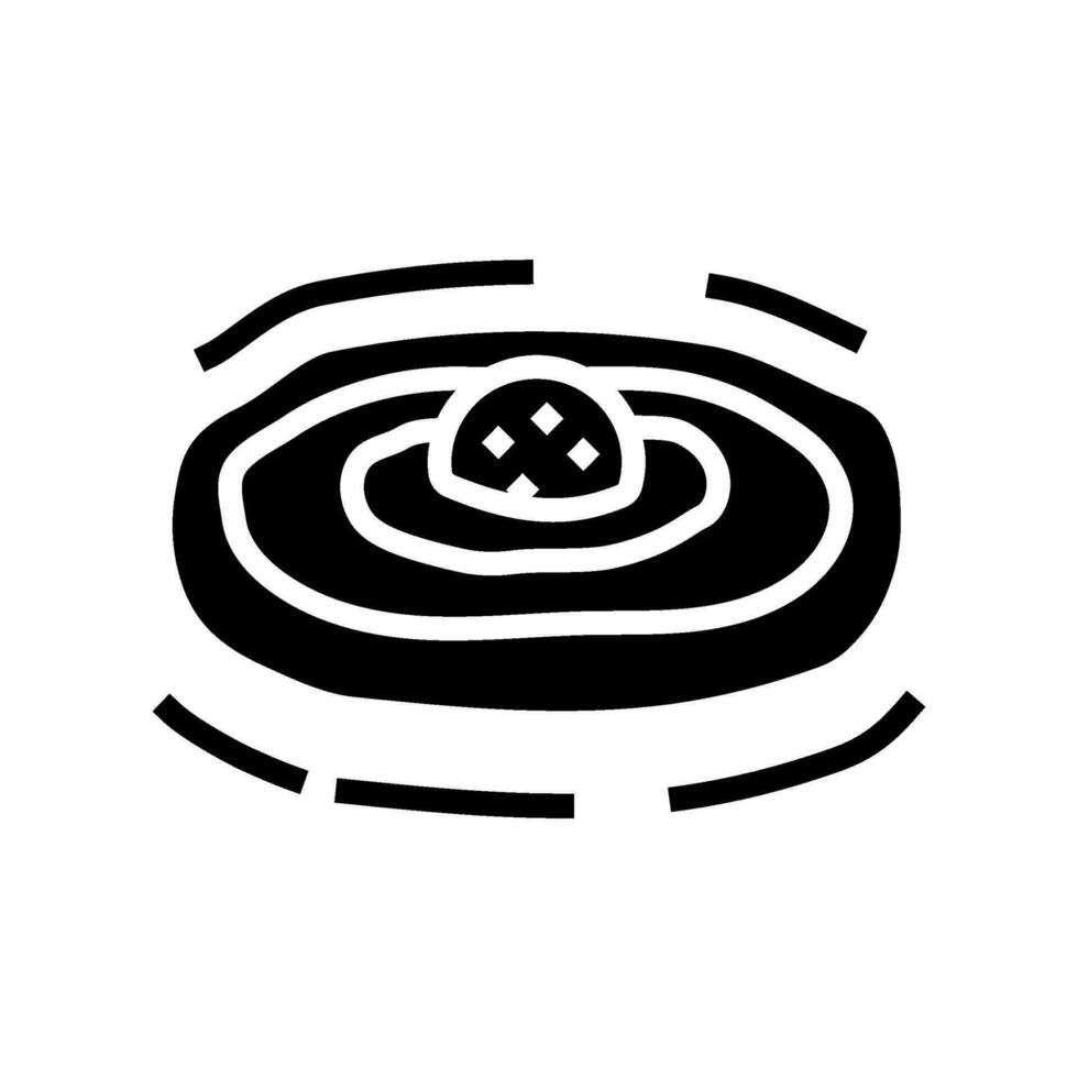 gravity waves space exploration glyph icon vector illustration