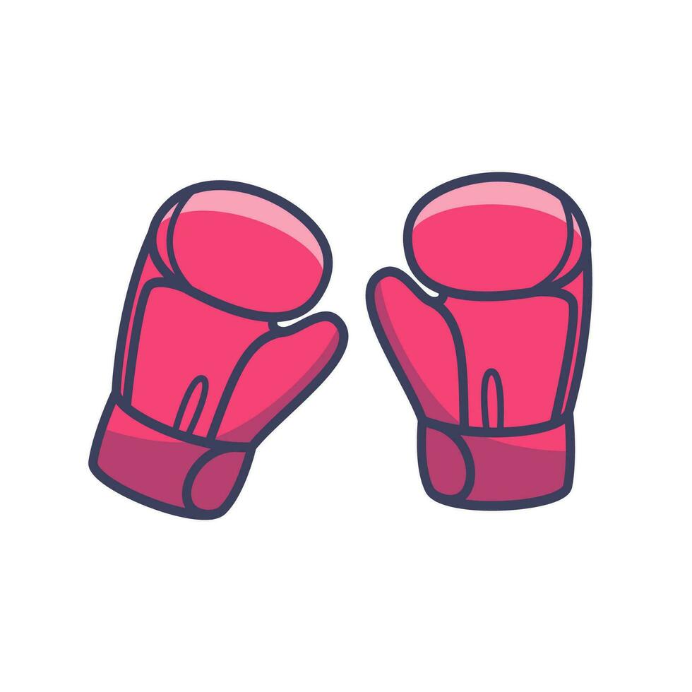 rojo boxeo guantes, dibujos animados boxeo guantes ilustración vector