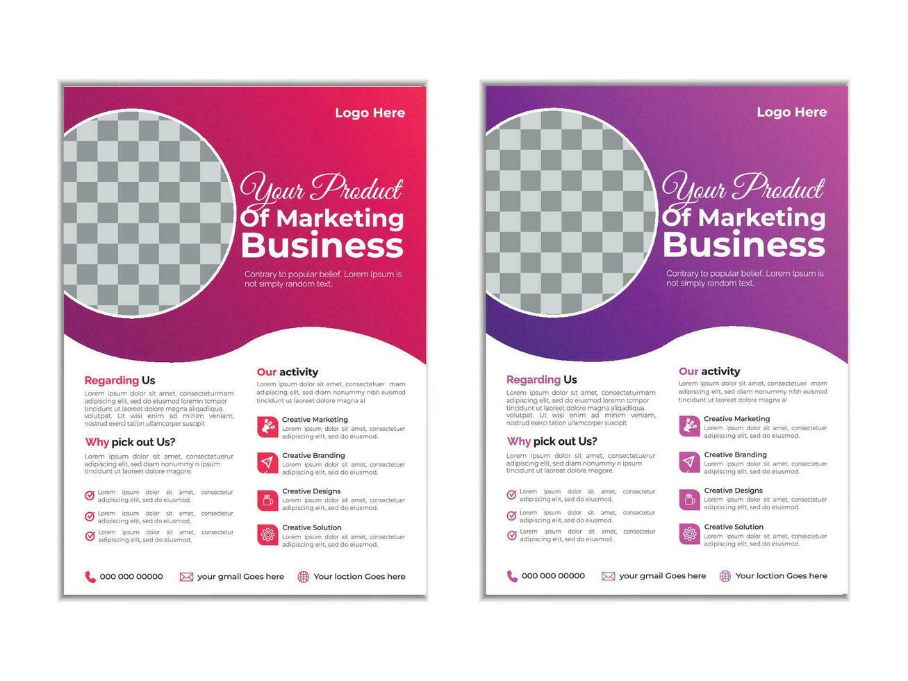 Profesional Business Flyer for Corporate Vector