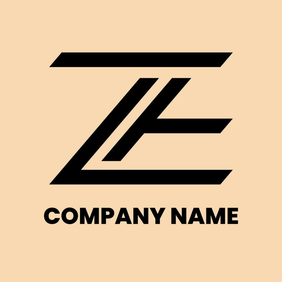 Letter Z E simple logo suitable for your company branding or initials vector