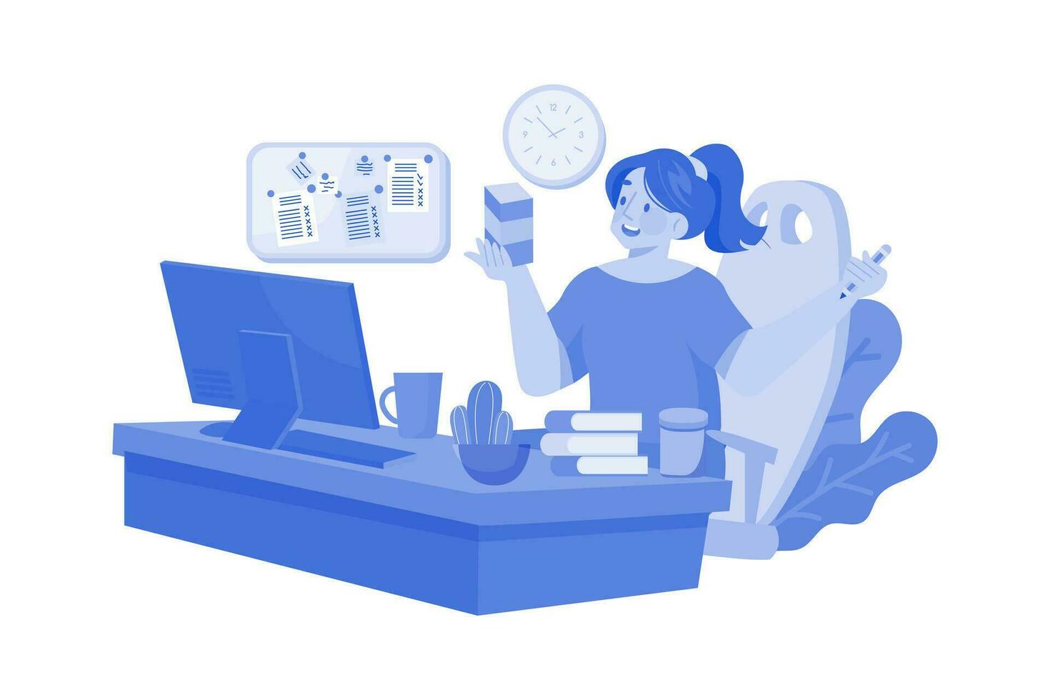 Decorate Your Workspace Illustration concept on white background vector