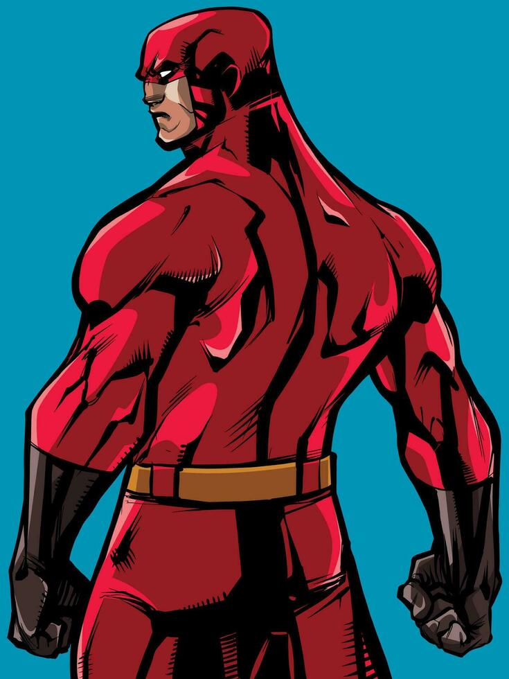 Superhero Back Battle Mode No Cape vector