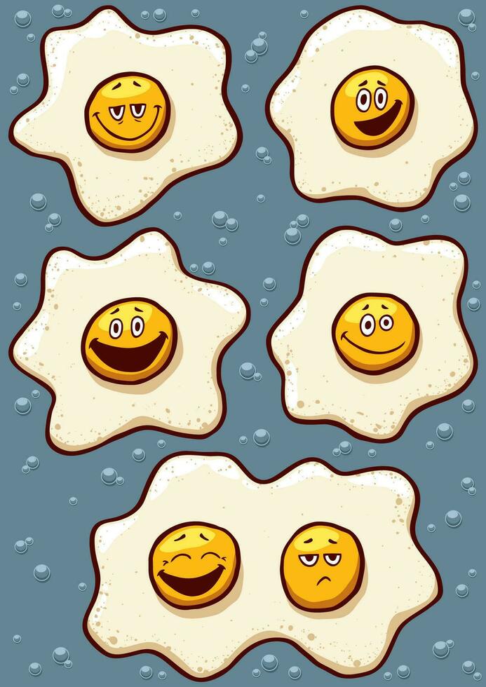 Fried Eggs Funny vector