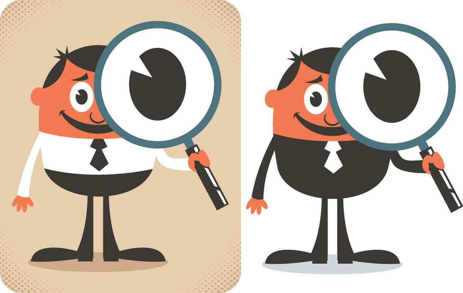 Search Cartoon Set vector