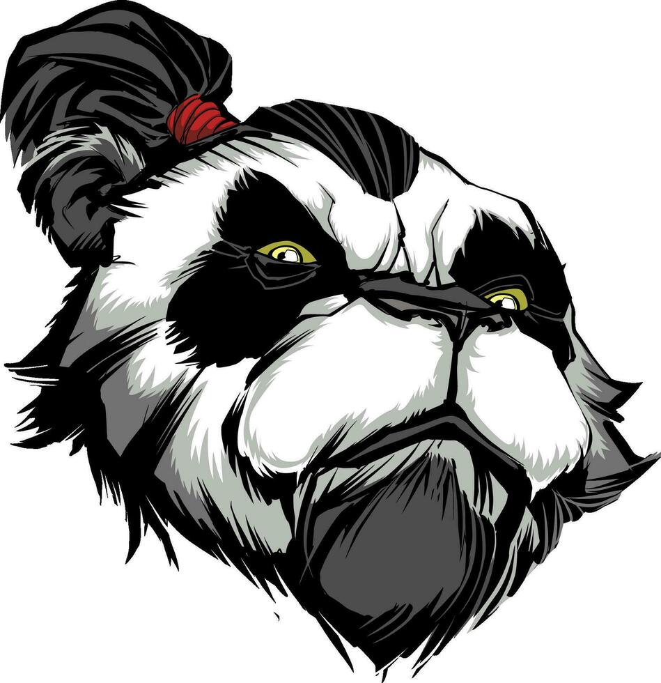 Panda Master on White vector